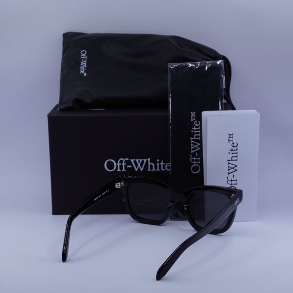 Off-White OERI143 LINCOLN 1007 Square Sunglasses – Black/Dark Grey - Picture 10 of 10